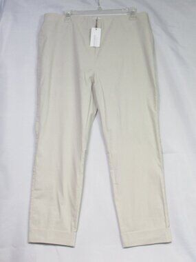 NWT Stehmann Pants Womens 14 Ivory Pull On Trouser Igor 680 Minimalist Casual